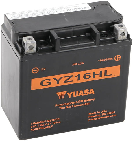 Yuasa-Batterie gyz16hl. Batterie gyz16hl agm