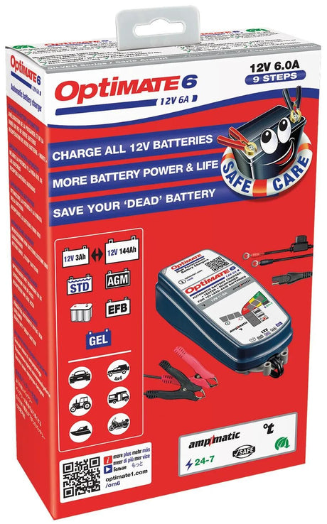 Tecmate Batterieladegerät Optimate 6 Ampmatic 6A vom Optimate 6 Ladegerät Ampmatic 6A