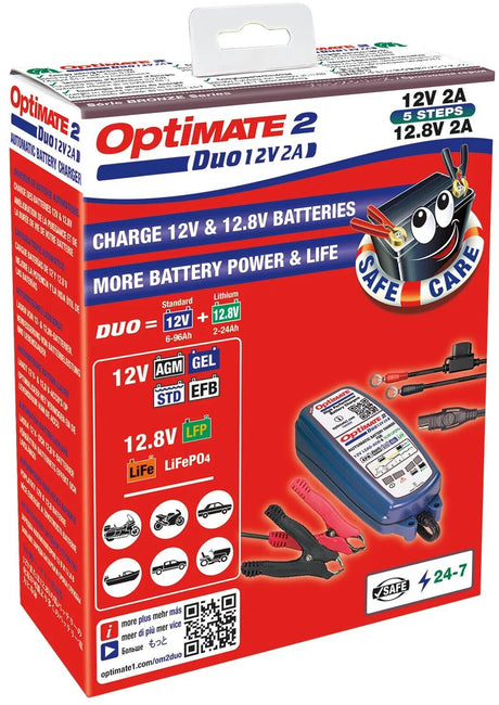 Tecmate Batterieladegerät Optimate 2 Duo Optimate 2 Ladegerät Duo