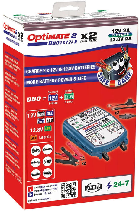 Tecmate Batterieladegerät Optimate 2 Duo Optimate 2 Ladegerät Duo 2er Bank