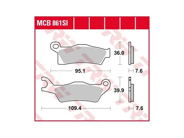 TRW-Lucas Bremsbeläge MCB 861 Bremsbelag MCB 861 Si Sintermetall