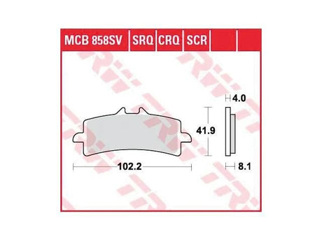 TRW Bremsbeläge MCB 858 Bremsbelag MCB 858 SCR Sinter Carbon Racing