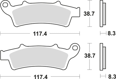 TRW Bremsbeläge MCB 726 Bremsbelag MCB 726 SRM Sintermetall