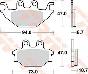 TRW Bremsbeläge MCB760 Bremsbelag MCB 760 Bio-Standard