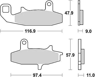 TRW Bremsbeläge MCB 597 Bremsbelag MCB 597 Bio-Standard