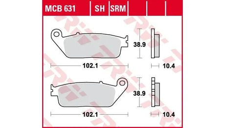 TRW Bremsbeläge MCB 631 Bremsbelag MCB 631 SRM Sintermetall