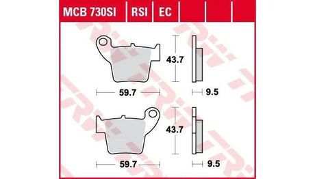 TRW Bremsbeläge MCB 730 Bremsbelag MCB 730 EC organisch