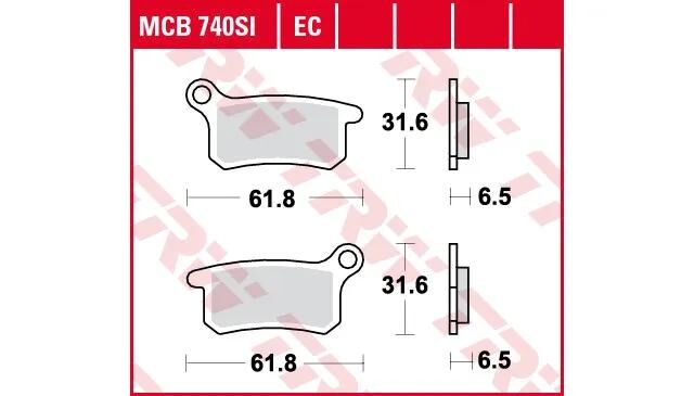 TRW Bremsbeläge MCB 740 Bremsbelag MCB 740 EC organisch