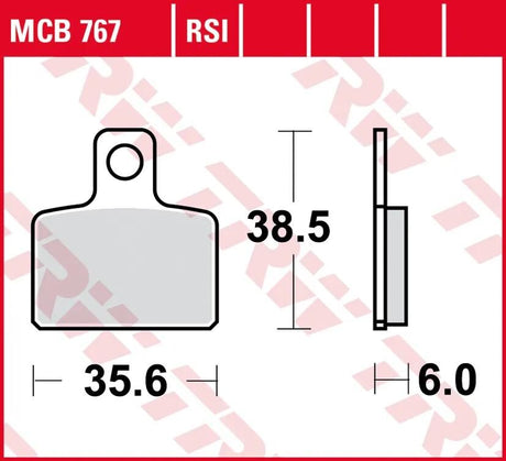 TRW Bremsbeläge MCB 767 Bremsbelag MCB 767 RSI Sin.Metal Offr.Racing