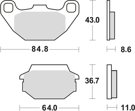 TRW Bremsbeläge MCB 712 Bremsbelag MCB 712 Bio-Standard