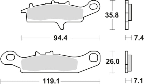 TRW Bremsbeläge MCB 757 Bremsbelag MCB 757 SI aus Sintermetall