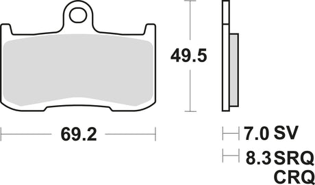 TRW -Lucas Bremsbelag MCB 737 Bremsbelag MCB 737 Bio-Standard