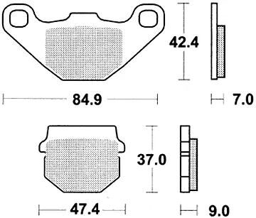 TRW Bremsbeläge MCB 519 Bremsbelag MCB 519 Bio-Standard