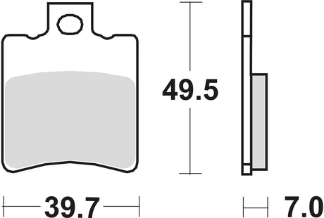 TRW Bremsbeläge MCB 696 Bremsbelag MCB 696 EC organisch