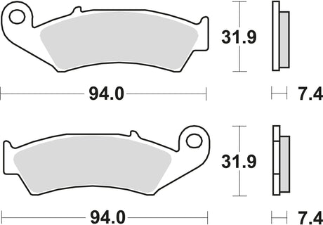 TRW Bremsbeläge MCB 574 Bremsbelag MCB 574 Bio-Standard