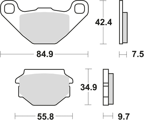 TRW Bremsbeläge MCB 657 Bremsbelag MCB 657 Bio-Standard