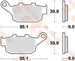 TRW Bremsbeläge MCB841 Bremsbelag MCB 841 Bio-Standard