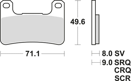 TRW-Lucas Bremsbeläge MCB 752 Bremsbelag MCB 752 SV Sintermetall