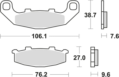 TRW Bremsbeläge MCB 586 Bremsbelag MCB 586 SV Sintermetall