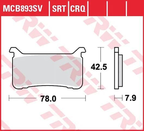 TRW Bremsbeläge MCB 893 Bremsbelag MCB 893 SV Sintermetall