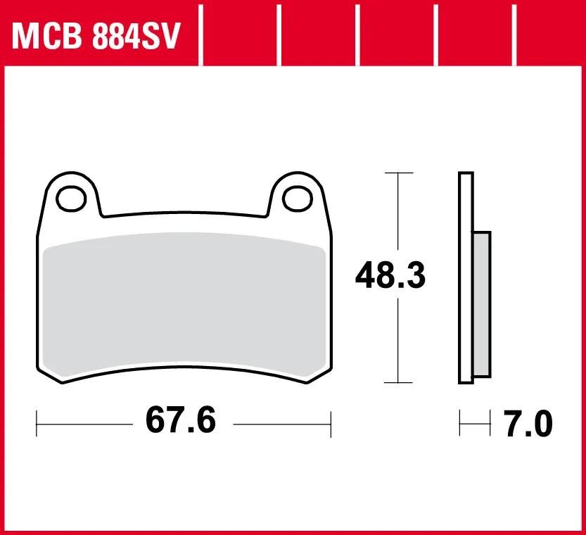 TRW Bremsbeläge MCB 884 Bremsbelag MCB 884 SV Sintermetall
