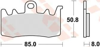 TRW Bremsbeläge MCB856 Bremsbelag MCB 856 TRQ Sint. Metallrennen