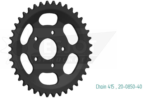 Esjot Kettenrad 0850 Kettenrad 415 45z Stahl schwarz