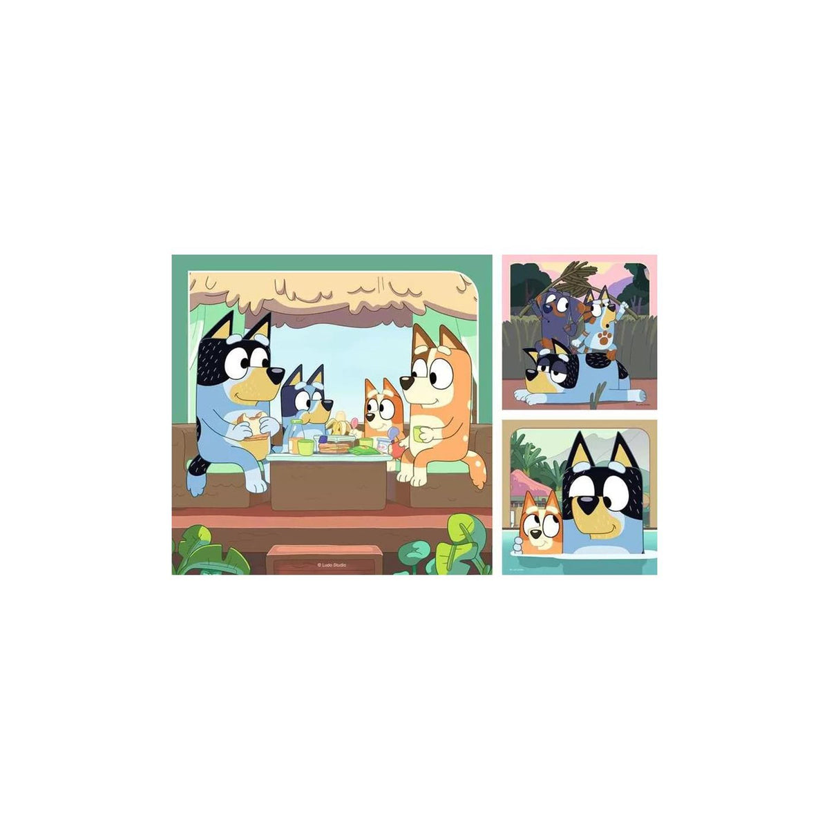 Ravensburger Puzzle „Die Abenteuer von Bluey“, 3x49 Teile