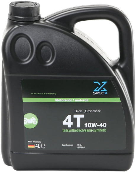 Spec-x Motoröl Fahrrad 4t Straßenmotoröl 4t 10w-40 Stre 4l Fahrrad