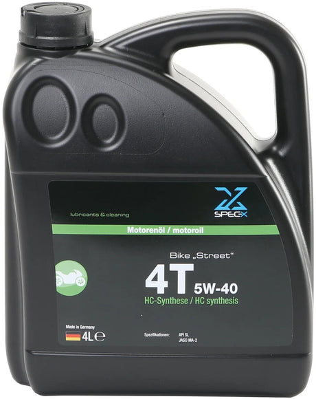 Spec-x Motoröl Fahrrad 4t Straßenmotoröl 4t 5w-40 Straße 4l Fahrrad