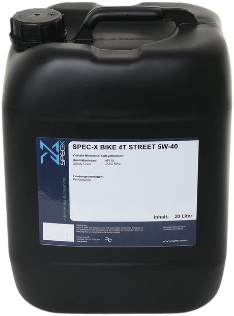 Spec-x Motoröl Fahrrad 4t Straßenmotoröl 4t 5w-40 Straße 20l Fahrrad