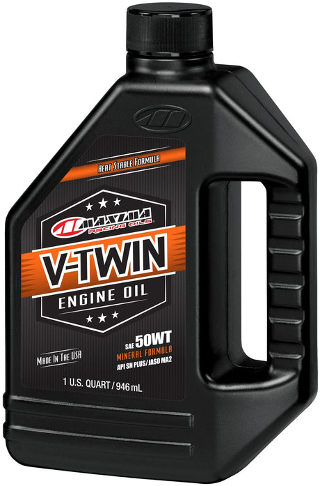 Maxima Rennöle Motoröl V-Twin Mineral. Motoröl Maxima V-Twin Mineral Sae 50 W 946 ml
