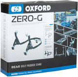 Zero-G-Dolly-Montagetest nach Oxford-Montagestandard. Ihr Rücken ist schwarz