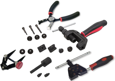 Bikeservice Kettenbrech- und Nietwerkzeug-Set Profi Montgwrkzstz Kette BST 19tlg