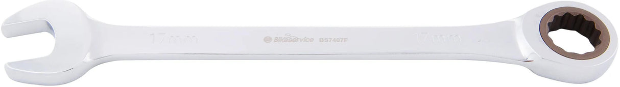 Bikeservice Ratschenschlüssel Ringrtschmaulschl BST 17mm gerade lang
