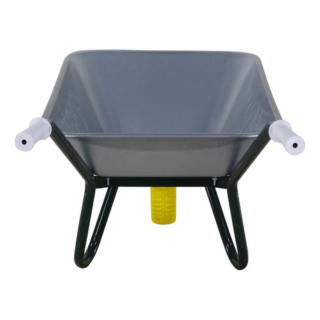 Fort Products Gartenschubkarre, verzinkter Behälter, 85 l, Gelbasis plus Rad