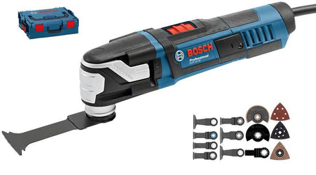 Bosch Professional Gop 55-36 Multitool – oszillierend – 550 Watt – mit 11 Zubehörteilen und L-Boxx