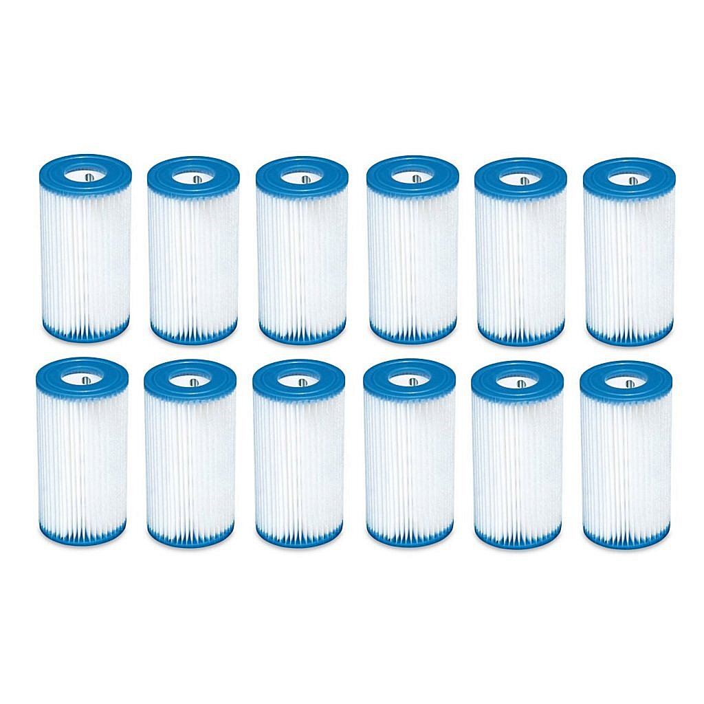 Intex 29000 Filterkartusche Typ A 12 Stück für Schwimmbad 244 305 366 cm