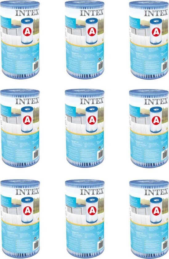 Intex 29000 Filterkartusche Typ A 9 Stück für Schwimmbad 244 305 366 cm