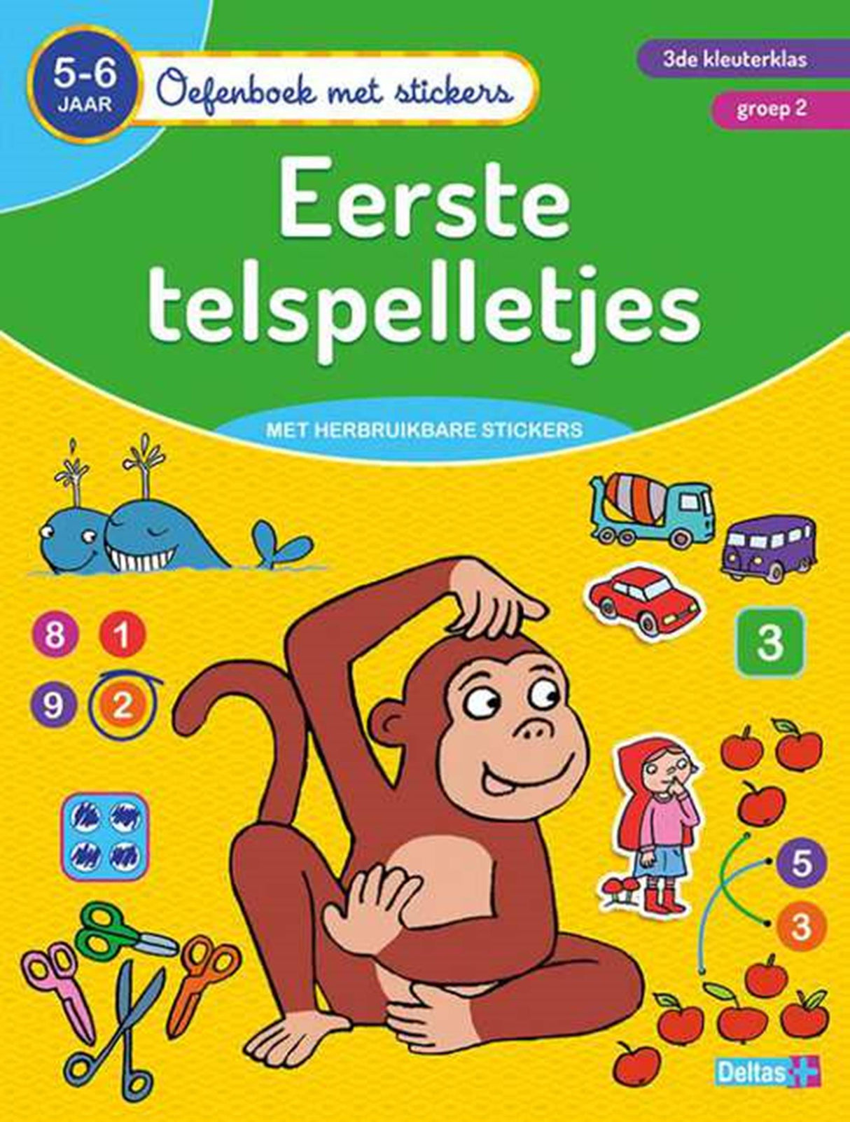 Deltas Übungsbuch mit Aufklebern – erstes Zählspiel