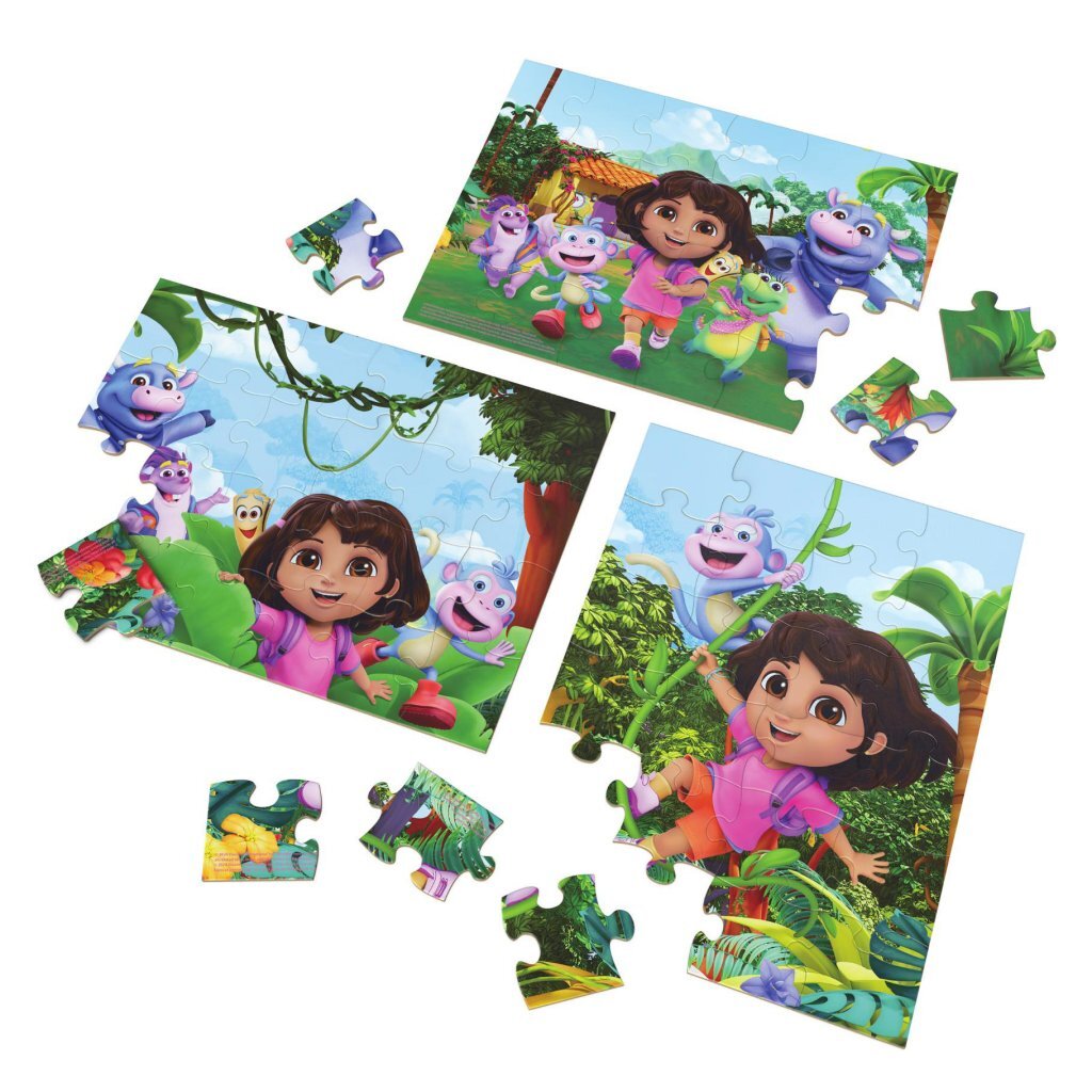 Dora 3in1 Holzpuzzle 3x24 Teile
