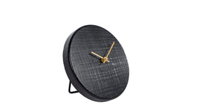 Klok zurich s zwart metaal 20x20x2cm