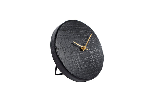 Klok zurich s zwart metaal 20x20x2cm