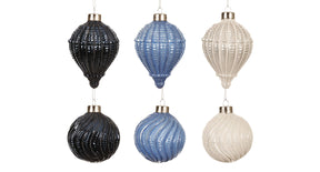Kerstballen glas 6ass dia8cm