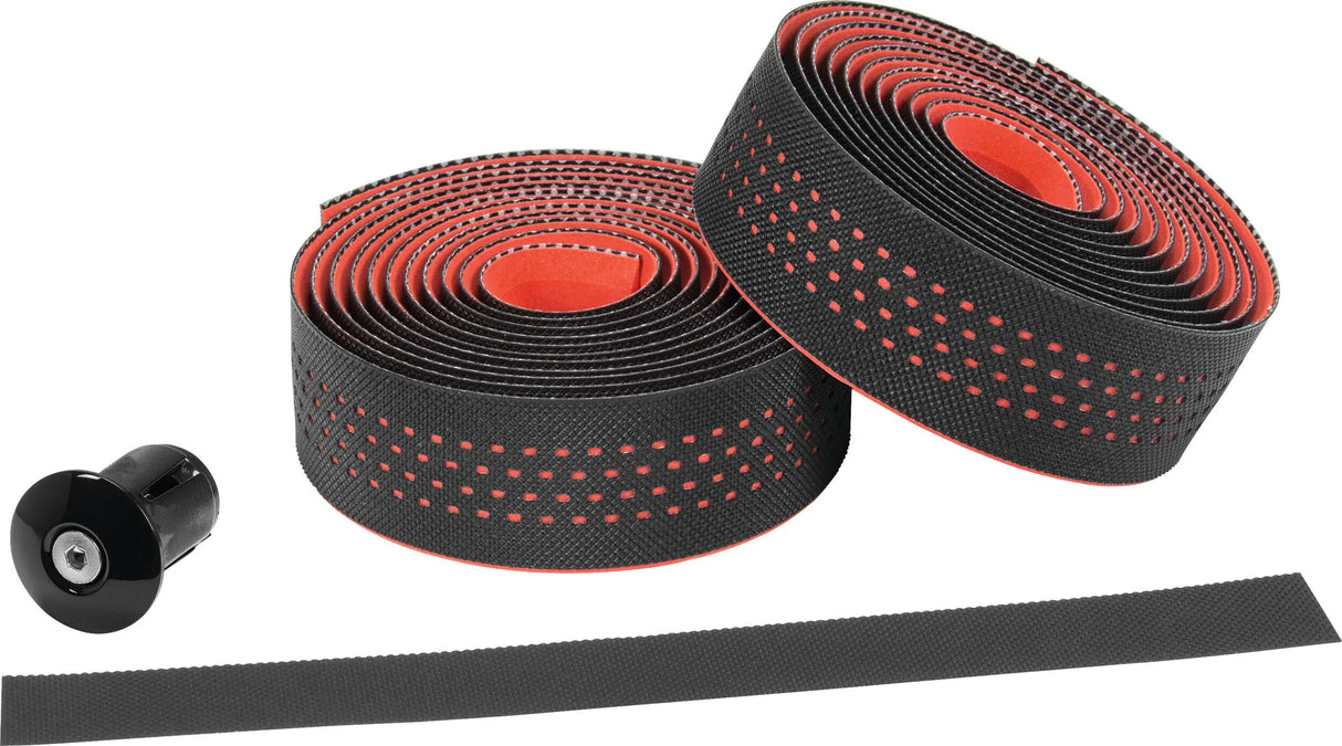 Ergotec Bar Tape San Remo Pu+Gel, schwarz rot
