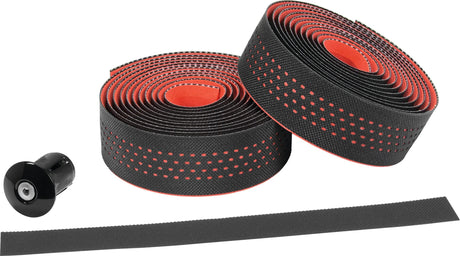 Ergotec Bar Tape San Remo Pu+Gel, schwarz rot