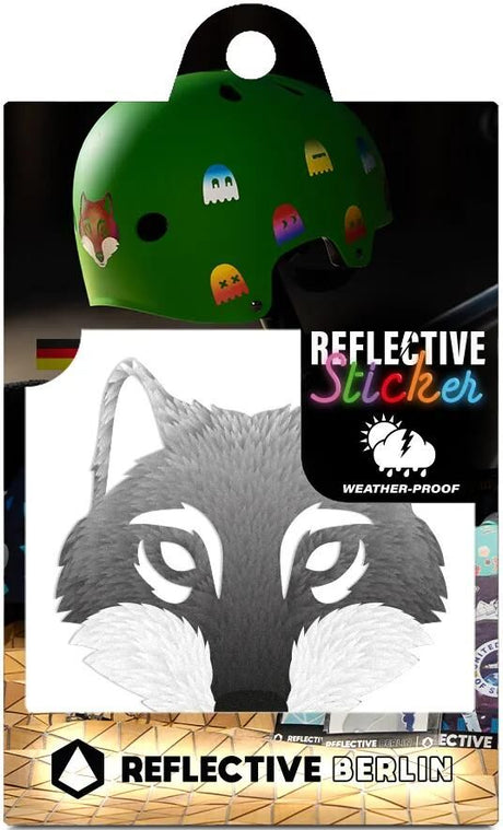 Reflektierende Berlin-Reflexaufkleber, Abziehbilder, Refl.Strip, Refl.Berlin-Abziehbilder, Wolfsgrau