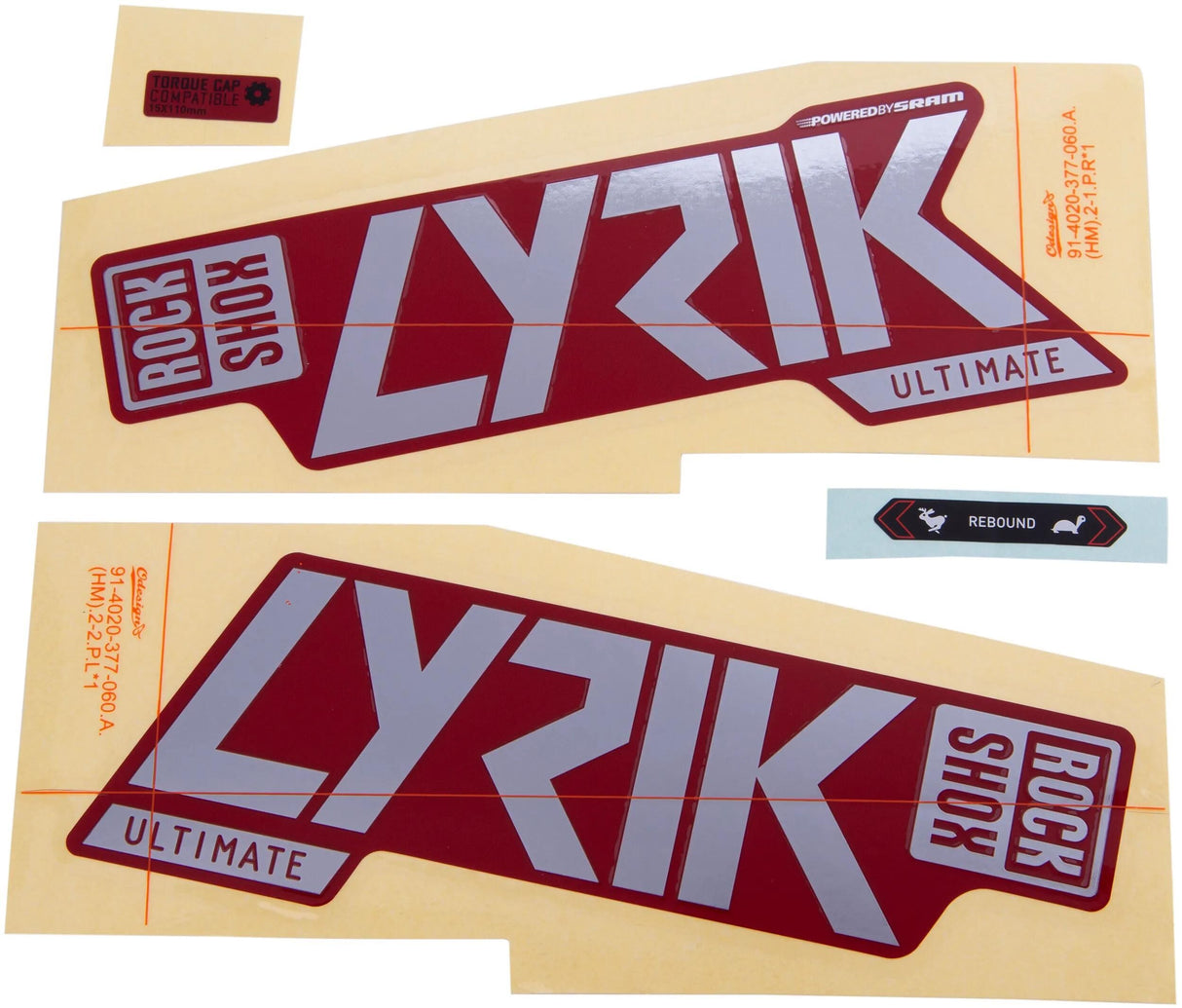 Rockshox Dekorset Aufkleberset RS Lyrik ult. f.ed