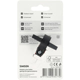 Simson fietsbel mini 32mm met vaste kunststof bevestiging - zwart