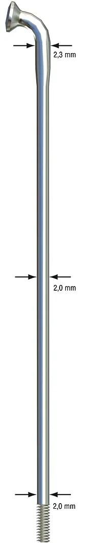 Sapim Speichen 14-290 x-strong Edelstahl ohne Nippel (100 Stück)